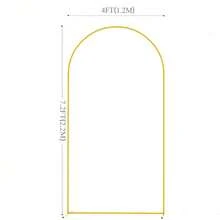 Set di supporti ad arco in metallo dorato, struttura ad arco alta 4ft/5ft/6ft/6.5ft/7.2ft per matrimoni, feste, compleanni, lauree, anniversari, cerimonie di apertura, decorazioni per interni ed esterni - Dorato - Visualizzare 10