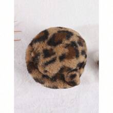 Orejeras con estampado de leopardo de piel suave con orejas con estampado de leopardo - Multicolor - Ver 4