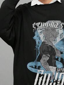 Sweatshirt Sweater JJK Anime Pullover Toji Sukuna (1) - 黑色 - 查看 1