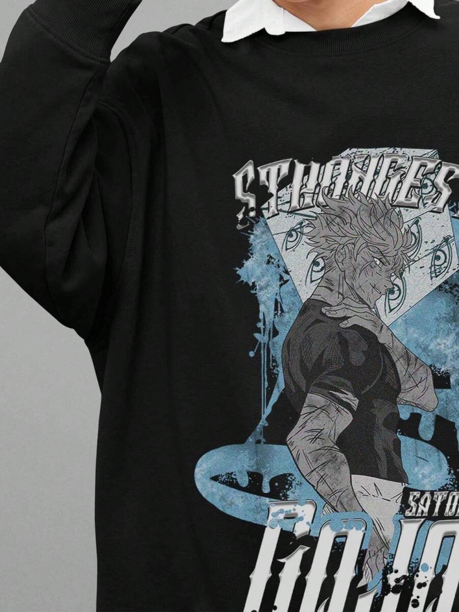 Sweatshirt Sweater JJK Anime Pullover Toji Sukuna (1) - 黑色 - 查看 1