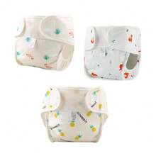 Pañal  de tela reutilizable 3 piezas - Blanco - Ver 3