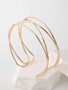 1pc Metal Criss-Cross Line Fashionable Bracelet