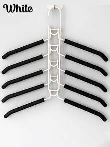 5-In-1 Heavy Duty Metal Clothes Hanger | Space-Saving Non-Slip Foam Padded Hanger For Coats, Sweaters, Suits, T-Shirts, Jackets, Shirts | Home, Office, Dorm, Travel, Laundry Room Wardrobe Essential | Slim Design, Extra Large Capacity, Non-Slip Shoulders, Rust-Proof, Foldable, Uniform Thickness, Essential For Men, Women, And Teens - Multicolor - View 9