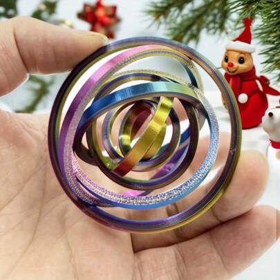 1pc Toy & Game > Novelty Toys > Mini Creative Toys > Finger Spinner, Rotating Ring Physical Gravity Gyro, New Compass, Simple & Fun Multi-Color Interesting Small Props, Rotating Interactive Game Gadget, Interesting Small Gift, Adult Leisure Party , Finger Toy, Stress Relief, Novelty Gyro, Birthday, New Year Gift