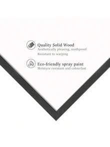 1pc/2pcs/3pcs Black Solid Wood Art Photo Frame, Modern Home Decor Minimalist Wall Hanging Frame, A4 With Stand, Can Be Placed Or Hung, 30x40cm, A3 Solid Wood Frame
