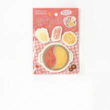 80pcs Assorted Fireworks Life Illustration Sticky Notes, Energetic Kitchen Series, Suitable For Gifts, Office, Home, Marking, Labels, Classrooms, Entertainment Toys, Student Journals, Creative Vintage Decor Stickers