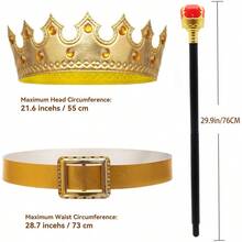 Charming Costume Royal King Outfit Party Cosplay 4 - 10 Years - 4-6T + Azul - Ver 7