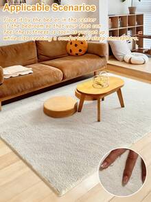1 tấm thảm nhung lông ngắn siêu mềm, màu kem tối giản, phong cách kem dùng trong nhà, phòng ngủ, phòng khách, thảm trải sàn diện tích lớn, họa tiết sang trọng, mềm mại thân thiện với làn da, thảm trang trí nhà có thể giặt bằng máy, thích hợp cho lối vào, phòng khách, ghế sofa, bàn cà phê, hành lang, phòng trà, phòng ngủ, đầu giường, phòng học, tủ quần áo và các đồ trang trí trong nhà khác, trang trí trong nhà cho ngày lễ Giáng sinh, ngày lễ tình nhân - Màu be - Xem 5