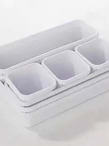 8-Piece Drawer Organizer Set, Plastic Drawer Organization System, Box Organizer Drawer For Socks, Underwear, Clothing, Combs, Offices And Kitchen Appliances - 1 Set - View 3