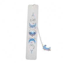 1pc padrão de lua marcadores novidade marcadores de aço inoxidável presentes para amantes de livros, marcadores de leitura presentes de aniversário para amigos da família meninas - Tamanho Único - Ver 21