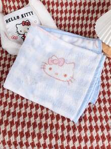 Sanrio 1 件 Hello Kitty 可爱卡通毛绒双面厚毯子，学生午睡毯，适合秋冬季 - 彩色 - 查看 11