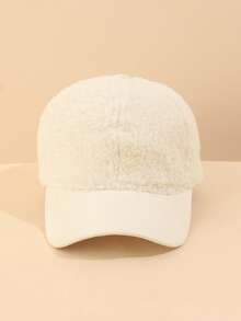1pc Children's Solid Color Wool Baseball Cap, Suitable For Different Age Groups Of Children And Teenagers For Daily Warmth And Casual Wear - 1PC - View 7