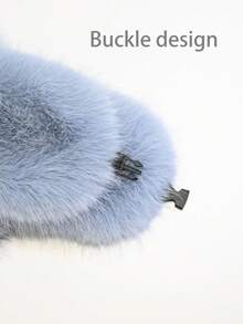 1 pieza Gorro de invierno con orejeras grueso y esponjoso, gorra con orejeras cálida para exteriores - Multicolor - Ver 3