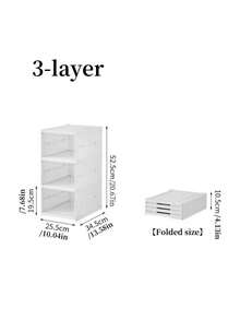 1 pieza Caja de zapatos de plástico blanca de una sola hilera, desmontable y plegable, ideal para sala de estar, estudio, dormitorio y dormitorio. Ideal como regalo navideño para guardar cosas, como decoración navideña o como regalo de Navidad. - Multicolor - Ver 11