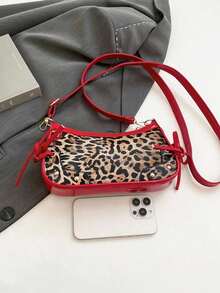 1pc Retro Lace Up Bow Decor Crossbody Shoulder Armpit Satchel Bag, Suitable For Dates, Outings, Parties, Fashionable Bow Purse For Women, Halloween Purse Perfect For Fancy Party Halloween Fashion & Gothic Fashion - 彩色 - 查看 6