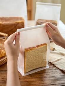 牛皮纸面包袋，带透明窗口 - 可重复密封，自封口，带金属扎带，保鲜 - 适用于烘焙食品、吐司、酸面包、贝果、羊角面包 - 棕色烘焙包装纸