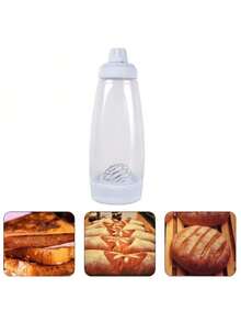 1000ml Hand-Cranked Batter Mixer Bottle Batter Dispenser,Salad Bottles, Condiment Bottles, Cooking Bottles, Kitchen Dispensing Bottles - Trong sáng - Xem 2