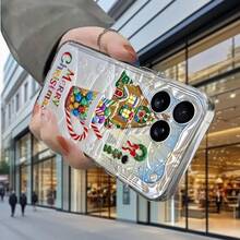 Fundas para iPhone 13/13 Pro/13 Pro Max, 16/15/14/12/11; compatibles con las series OPPO Reno 05/07/11/12/A57,  Galaxy A06/04/S25/S24, Honor y Redmi 13/14. Fundas para móviles con motivos navideños.Fundas Para Móviles Accesorios Decoraciones Navideñas Regalos - transparente - Ver 5