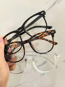 Retro Lightweight Fashion Glasses Set - Fashionable Full Frame Blue Ray Blocking Glasses - Multicolor - View 2