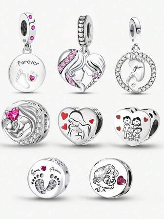 1 件时尚母爱串珠适合女士手链手镯 DIY 珠宝制作和日常服装搭配珠宝装饰适合女孩