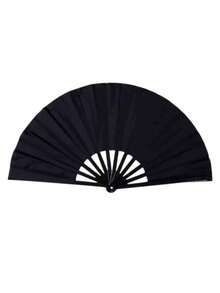 Abanico plegable de Kung Fu Tai Chi para baile de línea, adecuado para festivales de música, clubes, eventos, fiestas, baile, actuaciones (Negro) - multicolor - Ver 14