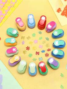 1pc Shell Random Color Machine Embossing Machine, Hole Puncher, Creative DIY Flower Hole Puncher, Beginner Handmade Materials, Embossing Machine, Labor-Saving And Labor-Saving Embossing Machine, Halloween Gift, Christmas Gift