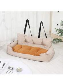 3-Seat Pet Car Cushion, Waterproof & Washable Dog Bed Mat, Anti-Slip & Scratch Resistant Pet Car Seat Pad For Medium/Large Dogs