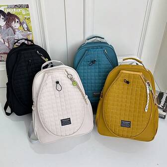 女士网球包，羽毛球拍包，带透气鞋袋的网球拍包，男女通用网球背包，可装2支球拍，紧凑型背包收纳整理包，可存放球、鞋等物品，适用于网球、匹克球（空包装）（不含配件）