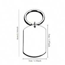 1PC Stainless Steel Small Reminder Keychain - Motivational Quote Engraved Gift - Birthday Christmas Present For Women Men Son Daughter - 銀色 - 查看 5