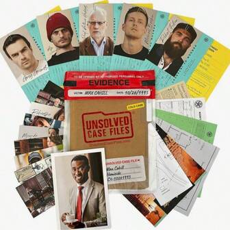 1 st. olöst fall: Cahill, Max. Olöst mysteriespel - Kan du knäcka fallet? Strategikortspel baserat på ledtrådar för att hitta den verkliga boven, detektivspel, deduktionskortspel.