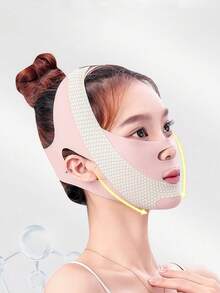 面部提拉紧致睡眠塑形V字绷带，放松提拉，减少双下巴，瘦脸按摩器，男女通用 - 下巴塑形，可调节面罩，可重复使用，透气无缝V字形面罩，适合睡眠、运动和瑜伽，轻盈透气，佩戴无皱，Y2K哥特风旅行必备，方便携带，圣诞礼物，圣诞装饰，女士礼物 - 彩色 - 查看 6