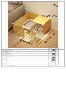 Enclosed Cat Cage With Litter Box For Indoor Home Use, Maternity Nest For Pregnant Cats - Multicolor - View 9