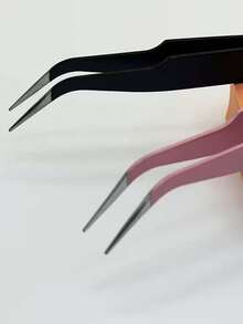 1PC Dolphin-Shaped Eyelash Tweezers - Professional Extension Grip, Alcohol-Free, Precise Application & Gentle On Lashes For Home & Professional Use - Multicolor - View 8