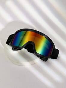 1pc New Large Frame Ski/Cycling/Mountaineering Windproof Men's Goggles, Windproof And UV Protection Ski Goggles - Gradient - View 4