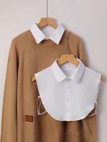 4pcs/2pcs/1pc Detachable Fake Collar, Unisex, Business Casual Versatile Sleeveless Fake Collar - Multicolor - View 3