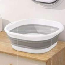 1pc Foldable Collapsible Wash Basin, Minimalist Fashion Design, Flexible Material, & Odorless, Crease-Resistant, Space-Saving, Lightweight & Portable, Easy To Clean, Suitable For Home, Bathroom, Kitchen, Dorm Use - Multicolor - View 10