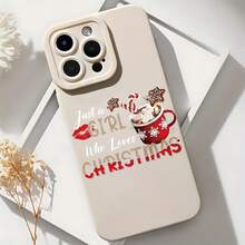 2026 Nueva Funda Mate para Teléfono, Funda para Teléfono Solo una Chica que Amaba la Navidad con Diseño de Chocolate Caliente y Bastón de Caramelo para iPhone 17 14 13 12 11 Pro Max  Galaxy S23 S22 S21 S20 Plus Funda para Pareja Regalo de Novio Novia Regalo de Vacaciones - Negro - Ver 6