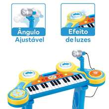 ATENTU Piano Keyboard Children Musical Piano Microphone Instrument Toy Child - 藍色 - 查看 7