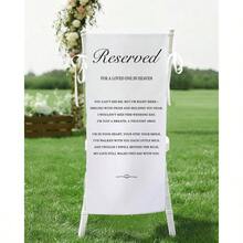 Wedding Reserved Chair Signs U2013 15x 53 Inch Memorial Sign Chairs In Loving U2013 Wedding, Engagement, Or Heaven Tribute Keepsake - Yêu trong tim - Xem 1