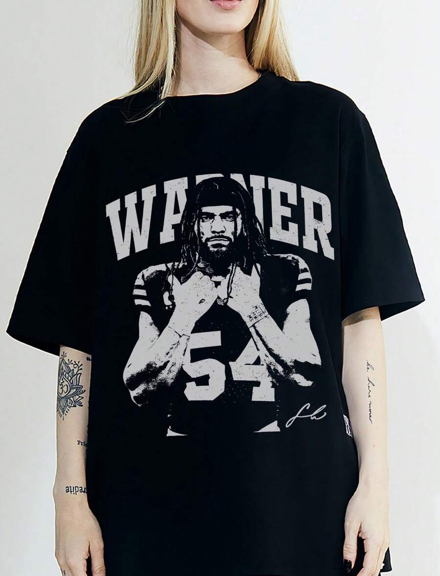 Fred Warner San Fracisco Football Vintage Shirt Fred Warner Football Game Day Sweahirt Fracisco Football Hoodie Y2k Sh - 黑色 - 查看 1