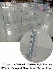 2/1pc Transparent Plastic Bag Organizer Divider, Acrylic Wardrobe Shelf, Handbag Holder, Clear Bag Storage Rack, Suitable For Closet, Bathroom, Office, L-Shaped Storage Rack, Space-Saving Home, Dorm, Office Organizer - Clear - View 11