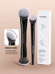 MAANGE Bộ 2/6 cọ trang điểm chuyên nghiệp siêu mềm, kèm hộp giấy, lông mềm mại, nhỏ gọn, thích hợp dùng cho phấn phủ, má hồng, che khuyết điểm, phấn mắt, trang điểm chi tiết, lý tưởng cho người mới bắt đầu và làm quà tặng, phù hợp sử dụng tại nhà hoặc khi đi du lịch. - màu đen - Xem 13