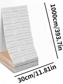 1pc Brick Pattern Wall Sticker - Waterproof, Easy To Apply And Remove, Freely Cuttable - Suitable For Kitchen, Living Room, Bathroom, Hallway Decor, Fashionable Home Decor