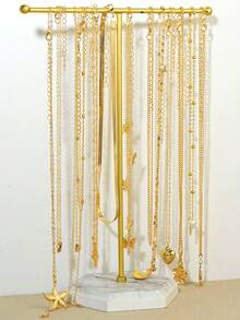 3/13pcs Elegant Faux Pearl Heart, Butterfly, Star, Moon, Seashell Chain Pendant Necklace Set For Women, Suitable For Dates, Parties, Galas, Celebrations, Birthdays, Everyday Wear