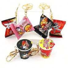 Korean Simulation Snack Bag Keychain Turkey Noodles Instant Noodles Pendant Fun Food Miniature - Nhiều màu - Xem 2