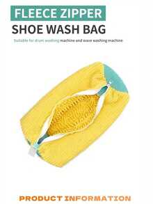 Slouchy Shoe Wash Bag - Durable, Reusable Sports Shoe Cleaning Bag With Soft Brush And Mesh, Anti-Deformation, 4 Color Options, Machine Washable, Laundry Bag | Casual Style | Polyester Bag, Shoe Bag, Sneaker Laundry Protector For Travel, Gym, Dorm, Back To School Essentials, Weekend Getaways, Outdoor Activities, Athletic Shoe Care, Breathable Mesh Ventilation, Easy Maintenance, Lightweight Packable Design, Gift-Ready Holiday Stocking Stuffer For Christmas, Thanksgiving Host Prep, Halloween Costume Accessory, Post-Workout Odor Control, Shoe Storage Organizer For Closet, Lint-Resistant, Protects Shape During Wash Cycles, Ideal For Sneakerheads, Runners, Sports Teams, Everyday Casual Footwear Care - Multicolor - View 12