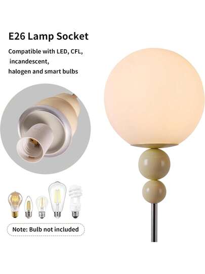 Alpinaluz "LOKE" E27 Vloer Lamp Multi Ball Opaque Wit Sphere view 2