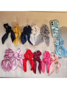 1pc Elegant Silk Bowknot Phone Lanyard Wristlet, High-End Women Wrist Strap Rope Chain Short Leash For Bag, Camera, Keys, Universal Hanging Accessory - Multicolor - View 2