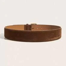 4pcs/2pcs/1pc Women Plus Size Retro Casual Metal Buckle Velvet Skinny Waist Belt, Suitable For Dresses, Jeans, Parties, Business Meetings, Autumn/Winter, Great Christmas And Valentine's Day Gift For Girlfriend - Multicolor - View 9