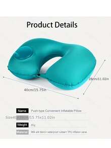 便携式旅行午睡枕，腰部支撑枕，慢回弹颈枕，办公室午睡必备，飞机旅行颈枕，可拆卸可水洗，带收纳袋，颈部支撑旅行必需品，旅行配件，度假、暑假、开学季必备 - 彩色 - 查看 6